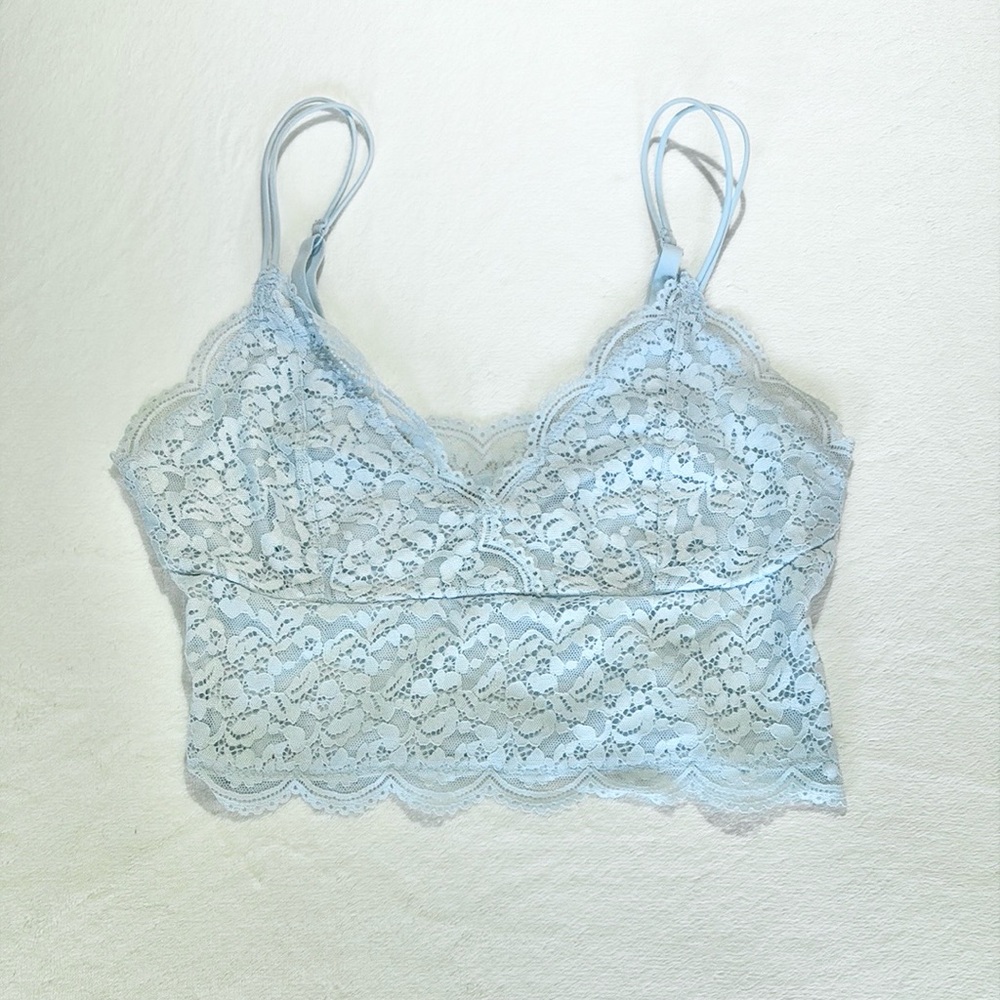 Pretty Little Layers Blue Lace Top by SO